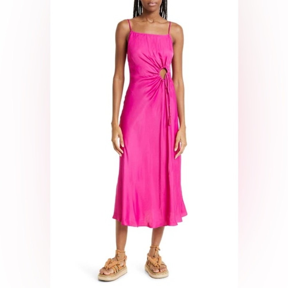 Farm Rio Pink Slip Dress